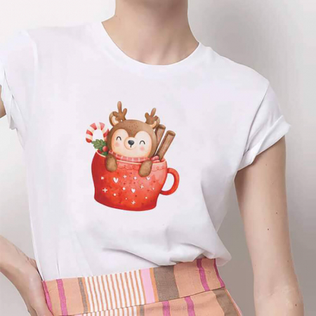 Tricouri X-mas - Tricou Dama Christmas Deer Mug