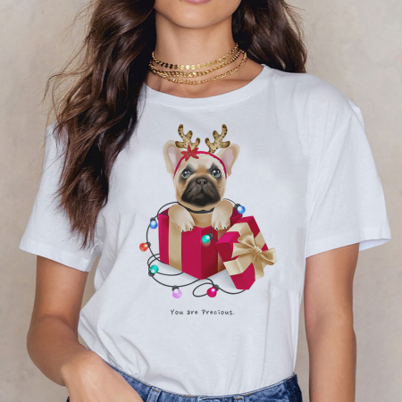 Tricouri X-mas - Tricou Dama Christmas Pug