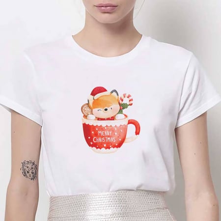 Tricouri X-mas - Tricou Dama Christmas Fox Mug