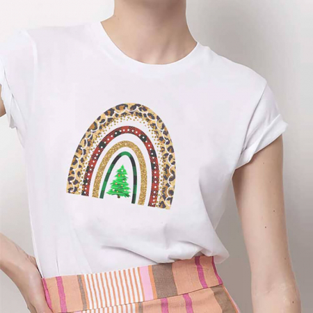Tricouri X-mas - Tricou Dama Glam Christmas Tree