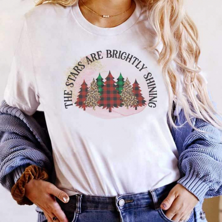 Tricouri X-mas - Tricou Dama Christmas The Stars