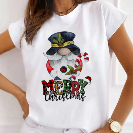 Tricouri X-mas - Tricou Dama Merry Christmas Gnome
