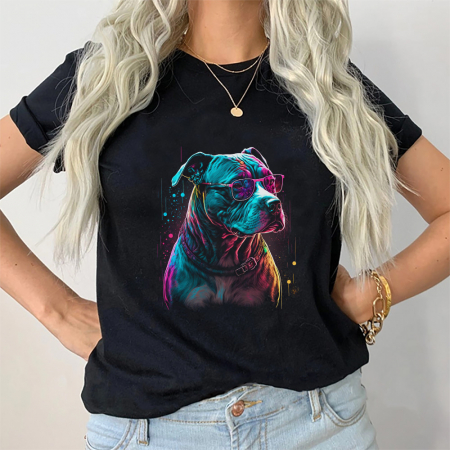 Femei - Tricou Dama Negru Pitbull