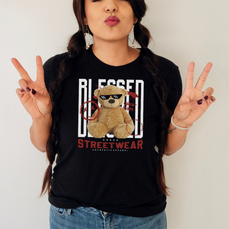 Tricouri Teddy - Tricou Dama Negru Change Is Hope