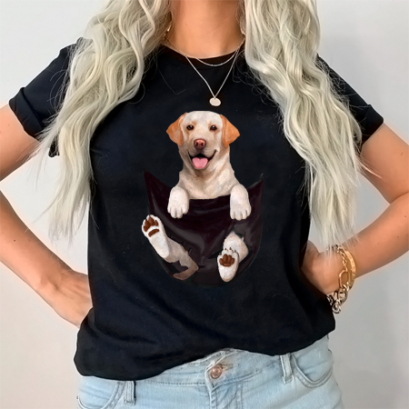 Tricouri Caini - Tricou Dama Negru Labrador