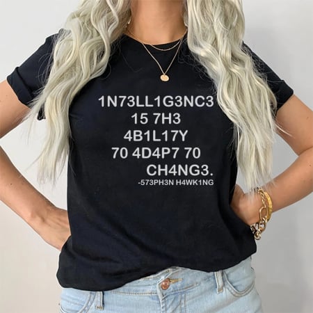 Femei - Tricou Dama Negru Intelligence