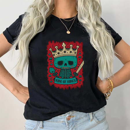 Tricouri Tattoo - Tricou Dama Negru Kings