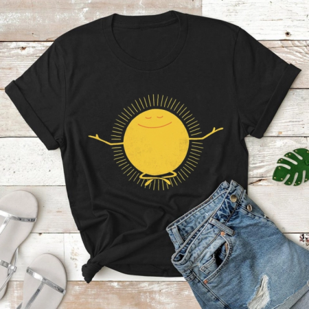 Tricouri Summer - Tricou Dama Negru Lemon Sunset