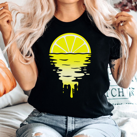 Tricouri Summer - Tricou Dama Negru Sunset