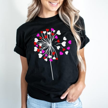Tricouri Valentine's Day - Love dandelion