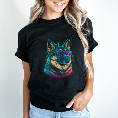 Femei - Tricou Dama Negru German Sheperd