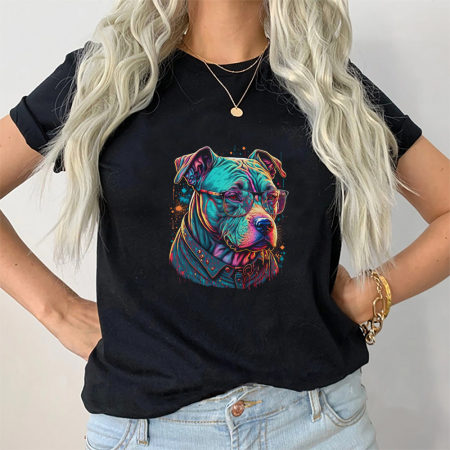 Femei - Tricou Dama Negru Amstaff