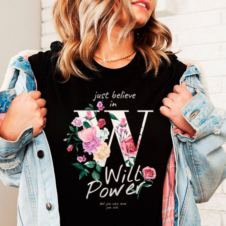 Femei - Tricou Dama Negru The will to power