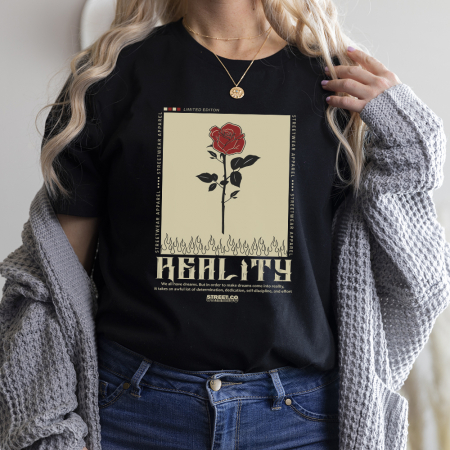 Femei - Tricou Dama Negru Reality