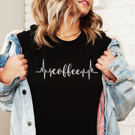 Tricouri Coffee - Tricou Dama Negru Coffee