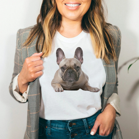 Femei - Tricou Dama Alb Pug