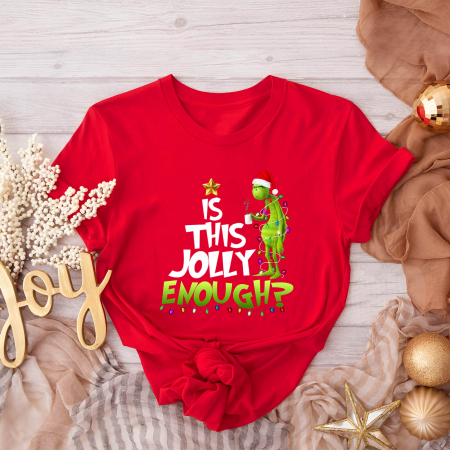Tricouri X-mas - Tricou Dama Rosu Enough Grinch