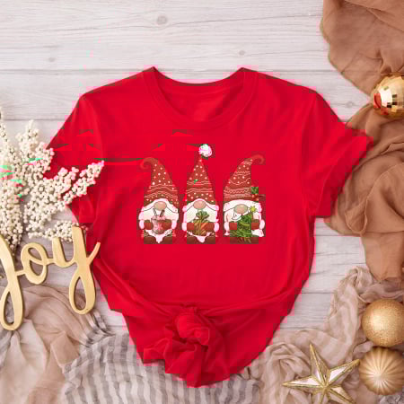 Tricouri X-mas - Tricou Dama Rosu Christmas Strumf