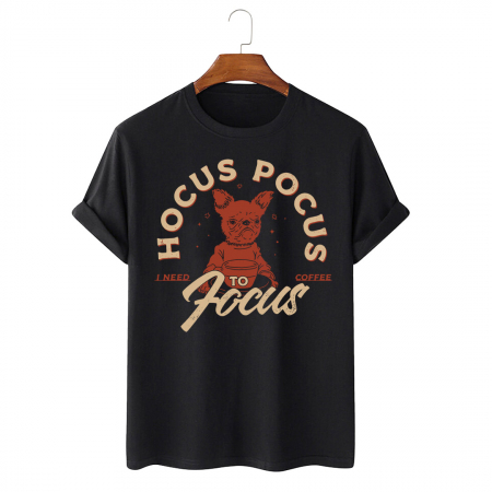 Tricouri Animale - Tricou Unisex Negru Hocus Pocus
