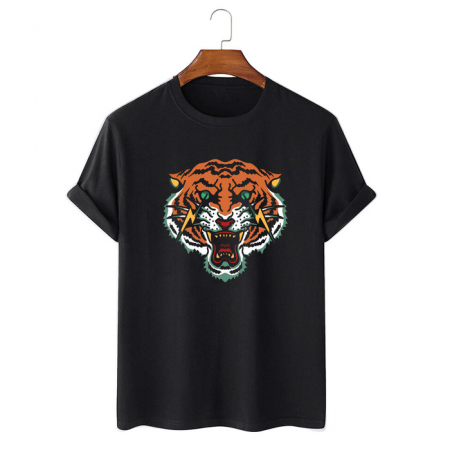 Tricouri Animale - Tricou Unisex Negru Flash Tiger