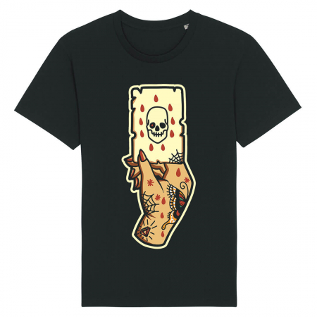 Tricouri Skull - Tricou Unisex Negru Dead Card