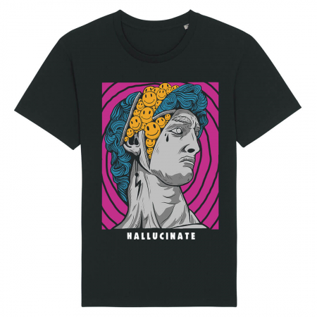 Tricouri Abstract - Tricou Unisex Negru Hallucinate