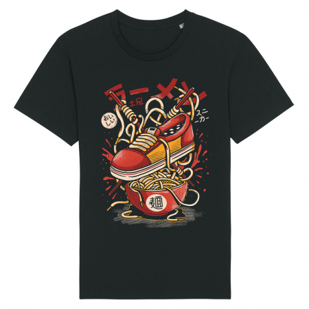 Barbati - Tricou Unisex Negru Ramen Sneakers