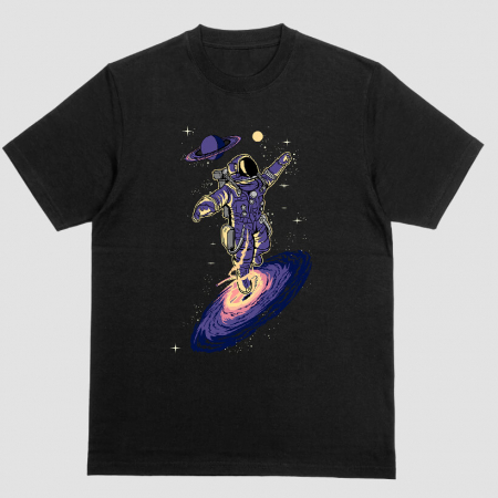 Tricouri Fantasy - Tricou Unisex Negru Black Hole