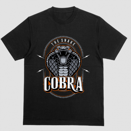 Barbati - Tricou Unisex Negru Cobra