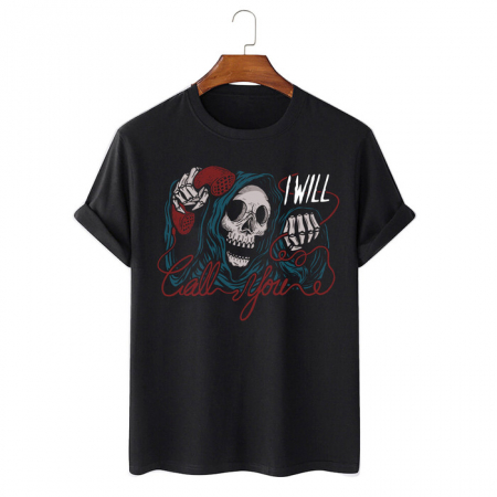 Tricouri Skull - Tricou Unisex Negru I Will Call You