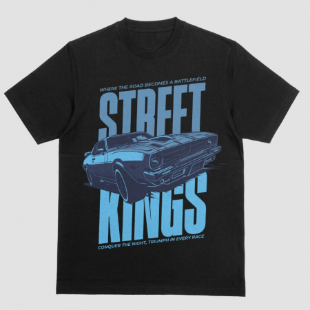 Barbati - Tricou Negru Street Kings