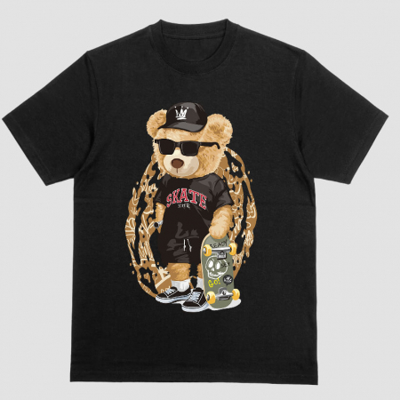 Tricouri Teddy - Tricou Unisex Negru King of skate