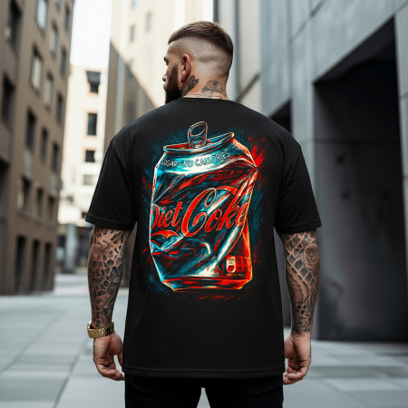 Rap/Hip-Hop - Tricou Negru Oversize Coke