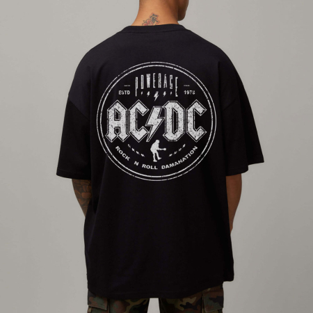 Rock - Tricou Negru Oversize ACDC Rock&Roll Damanation