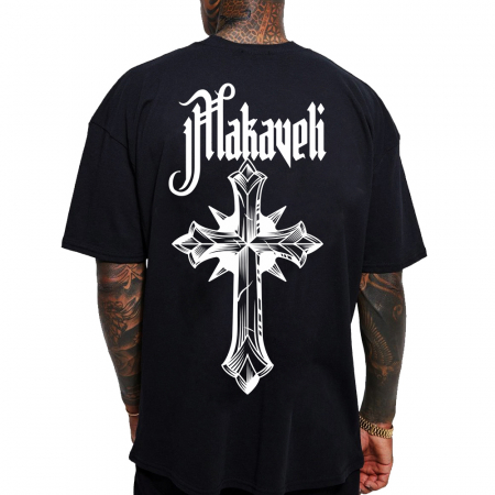 Tricouri Oversize - Tricou Negru Oversize Makaveli