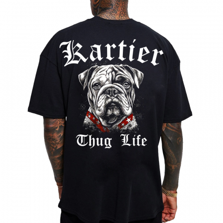 Tricouri Oversize - Tricou Negru Oversize Thug Life