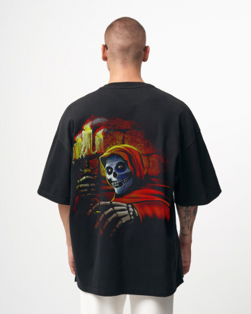 Rock - Tricou Negru Oversize Dig Up Her Bones