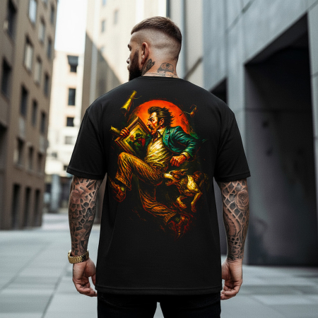 Rap/Hip-Hop - Tricou Negru Oversize Night At The Museum