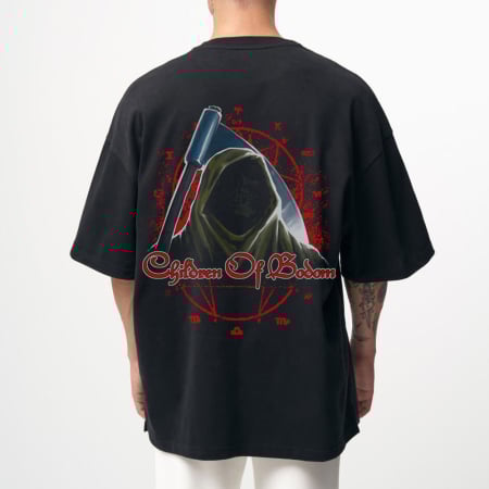 Rock - Tricou Negru Oversize Children of Bodom Reaper Face
