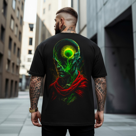 Rap/Hip-Hop - Tricou Negru Oversize Transcendence