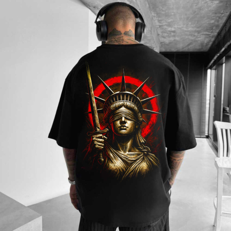 Rap/Hip-Hop - Tricou Negru Oversize Blind Liberty