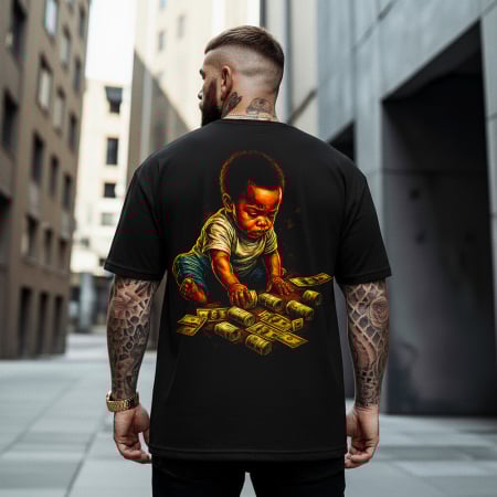 Rap/Hip-Hop - Tricou Negru Oversize Accounting Lesson