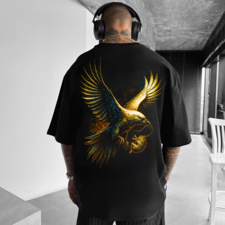 Rap/Hip-Hop - Tricou Negru Oversize Life