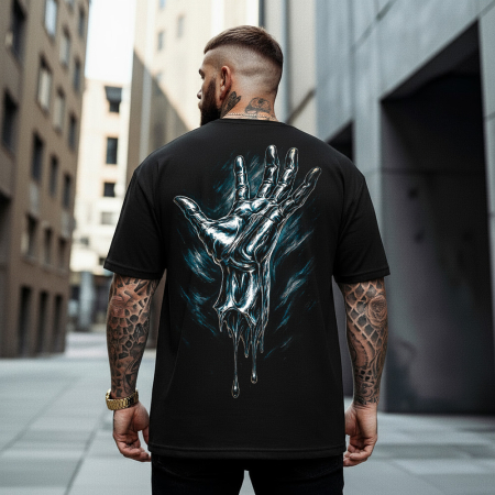 Rap/Hip-Hop - Tricou Negru Oversize The Hand