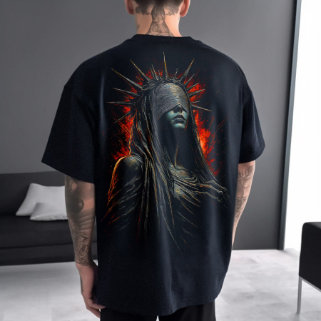 Tricouri Oversize - Tricou Negru Oversize True Liberty