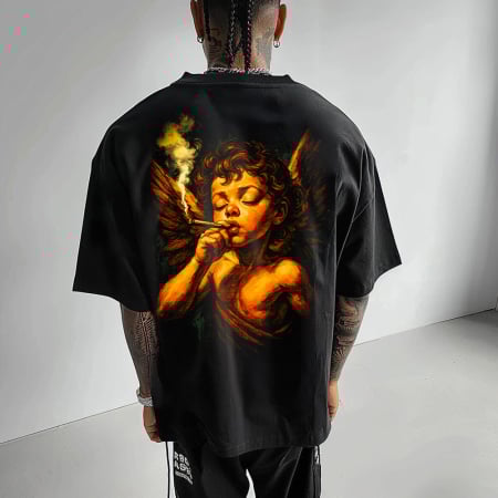 Rap/Hip-Hop - Tricou Negru Oversize High In The Sky