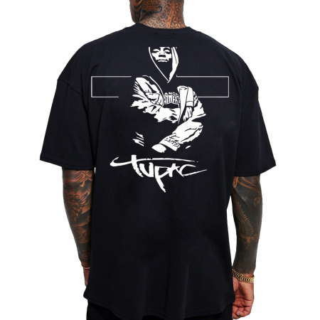 Tricouri Oversize - Tricou Negru Oversize Tupac