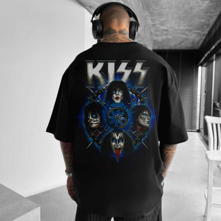 Rock - Tricou Negru Oversize Exclusive End Of The Road