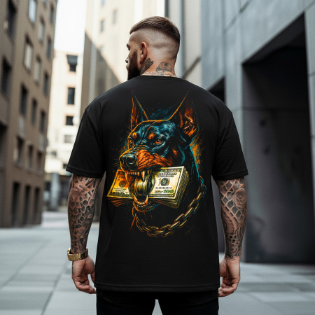 Rap/Hip-Hop - Tricou Negru Oversize Money Fecher