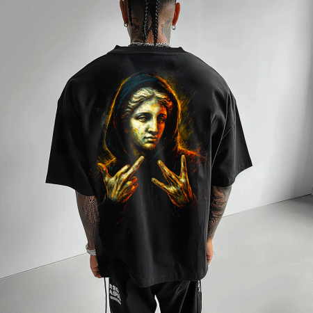 Rap/Hip-Hop - Tricou Negru Oversize West Coast